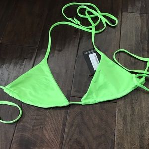 Lime Green String Bikini Top PrettyLittleThing